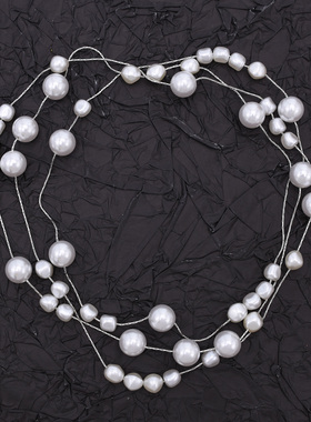新款多层仿珍珠项链女