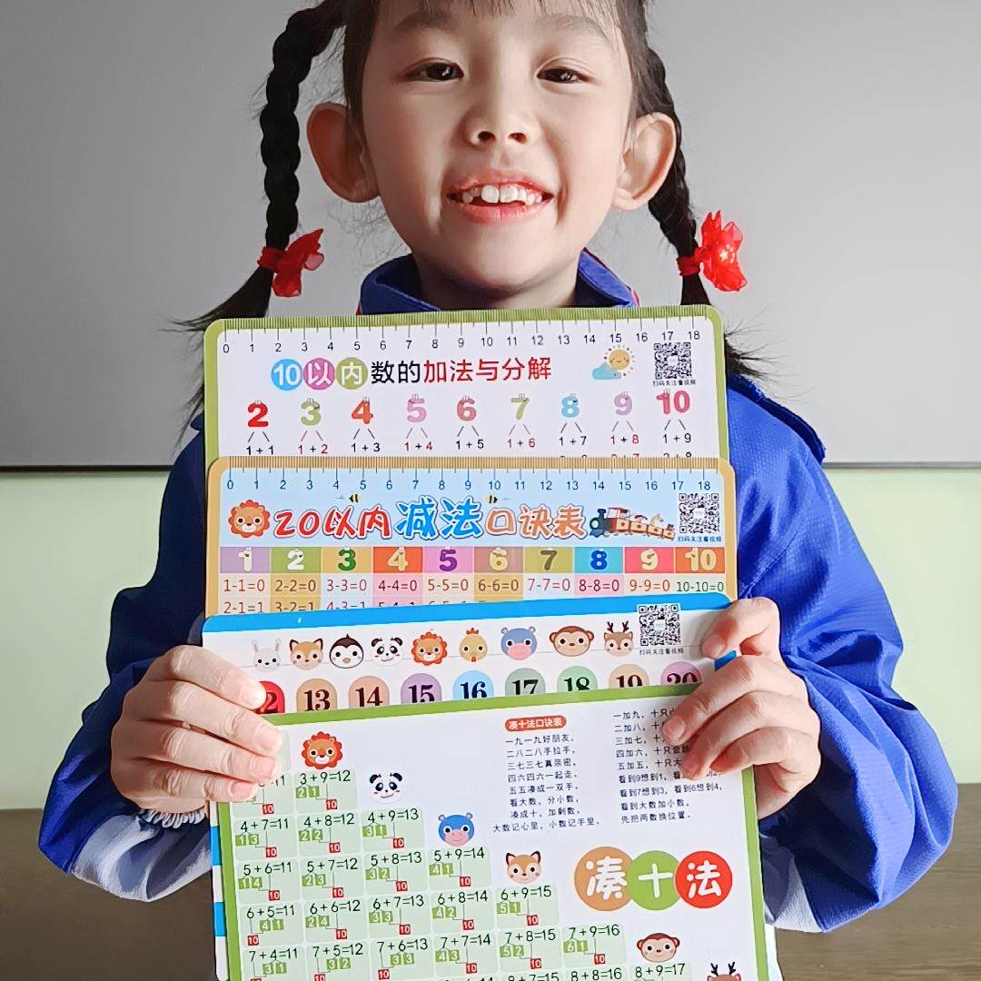 10以内的分解与组成幼儿园一年级20以内加减法口诀表数学公式卡片