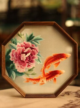 苏绣摆件手工双面绣刺绣摆台家居饰品结婚乔迁商务伴手礼文创礼品