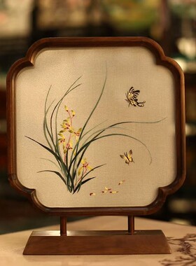 苏绣双面绣摆件刺绣摆台桌面台屏中国风特色商务礼品苏州纪念礼物