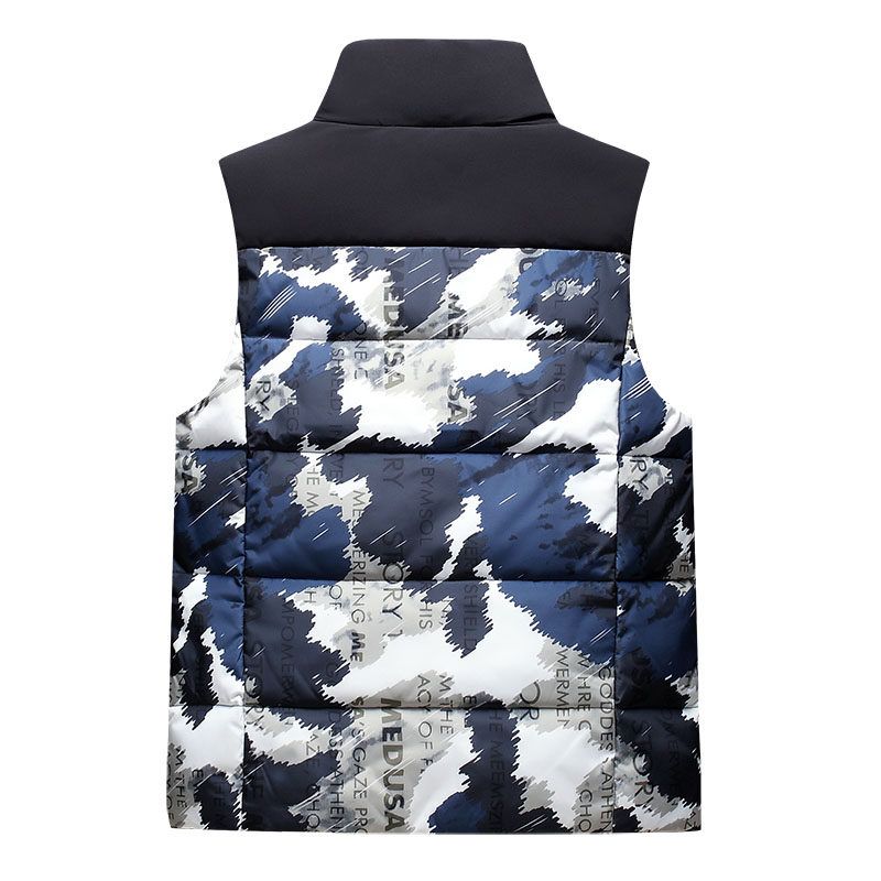 新款迷彩羽绒马甲男加厚保暖青年宽松背心大码坎肩学生外套马夹潮,淘宝优惠券,粉丝福利购,淘宝优惠卷