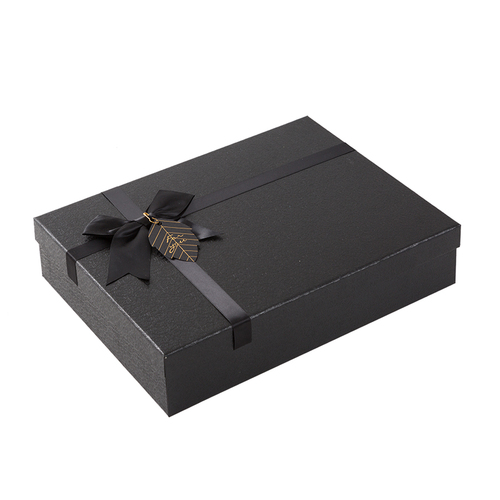 黑色礼物盒空盒创意礼品盒子生日包装盒高档礼盒衬衫衣服定制logo