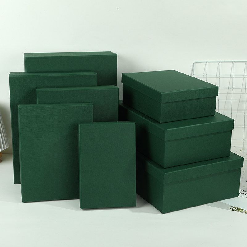 七夕节礼物盒墨绿色礼盒小清新韩版包装空盒伴手礼创意礼品盒定制