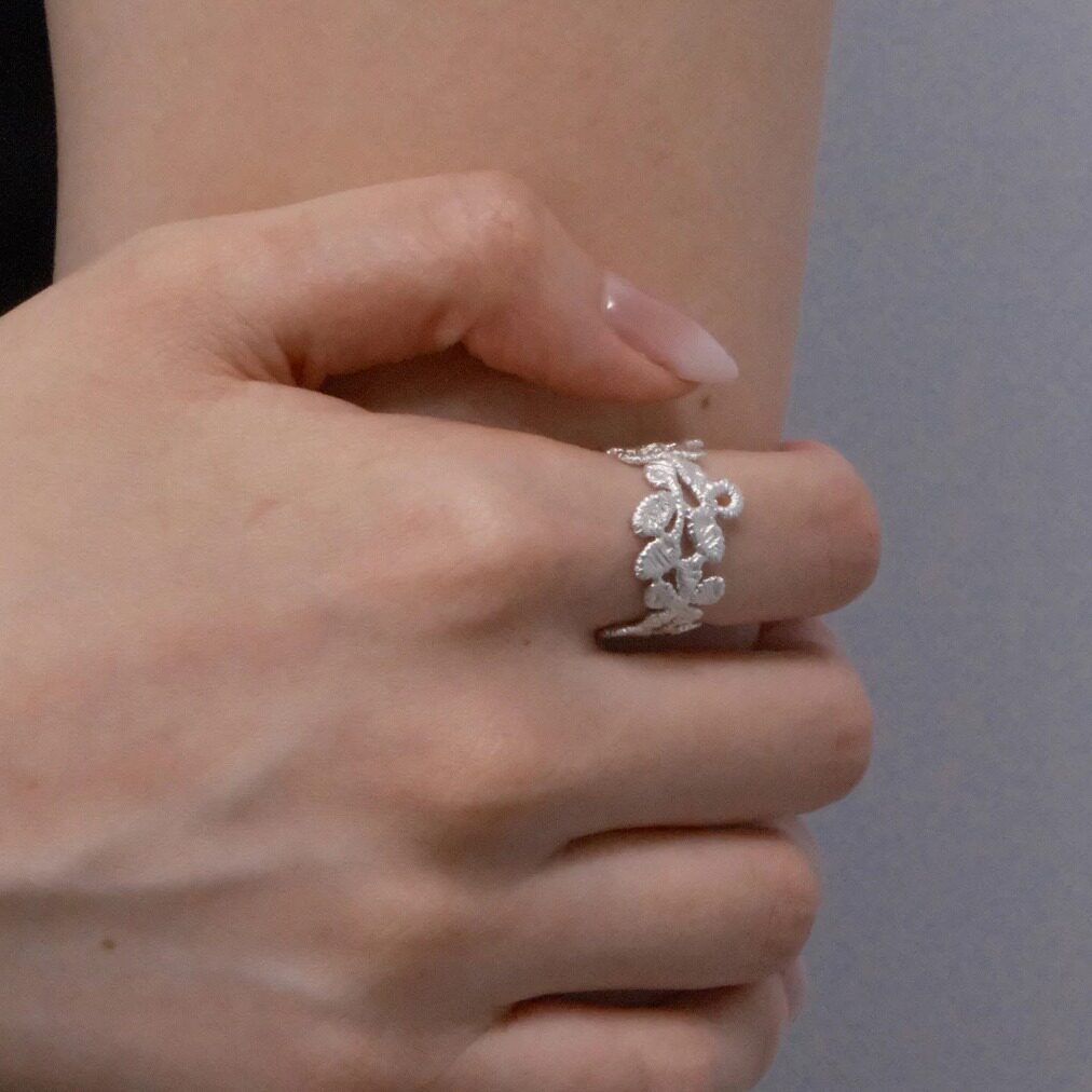 Huaman S925 sterling silver handmade cloth texture