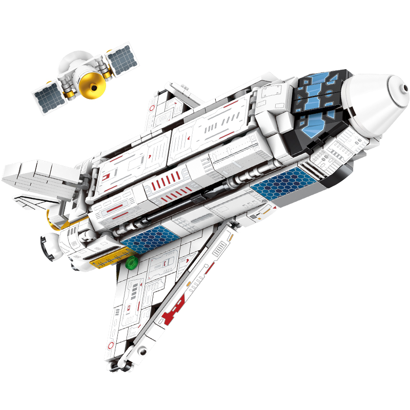森宝积木中国航天飞船太空火箭合体拼装飞机模型儿童益智拼图玩具 - 图3