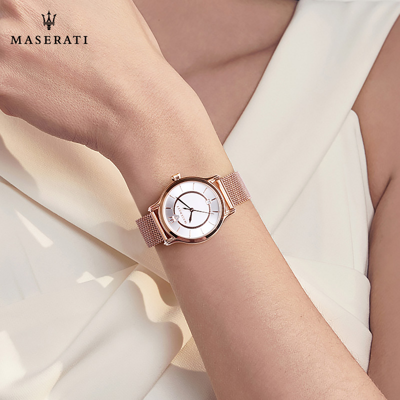 MASERATI玛莎拉蒂时尚腕表女简约气质潮欧美名牌正品石英女士手表