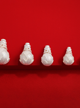 S925银三通莲花三通diy配件文玩