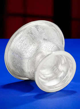 高脚供水碗S990纯银手工