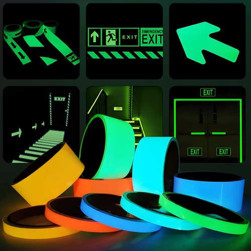 彩色夜光胶带荧光舞台定位楼梯自发光警示墙贴条防水胶布装饰贴纸 - 图2