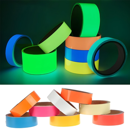 彩色夜光胶带荧光舞台定位楼梯自发光警示墙贴条防水胶布装饰贴纸 - 图3