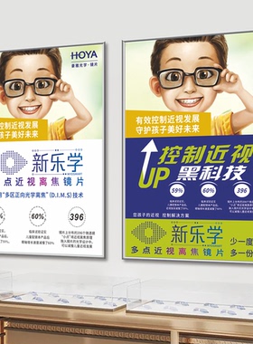 眼镜店广告视力调理装饰挂画