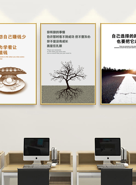 办公室会议室走廊楼梯墙面装饰挂画单位企业励志标语壁画海报贴纸