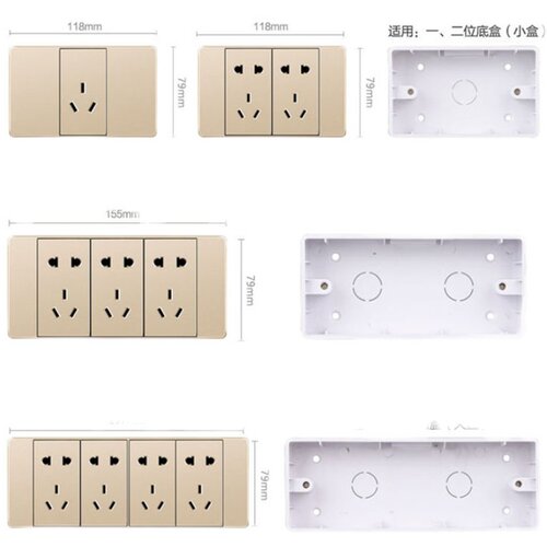 暗装线盒明装底盒86型明盒 118型明线盒接线盒开关盒插座暗盒-图3