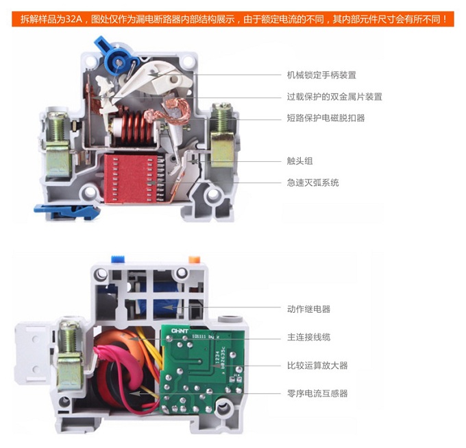 家用空气开关 小型断路器 单级双极/1P/2P/3P/4P 开关短路保护器 - 图3