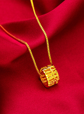 礼物礼品首饰女士生日礼物算盘吊坠盒子链女款细项链算盘项链跨境