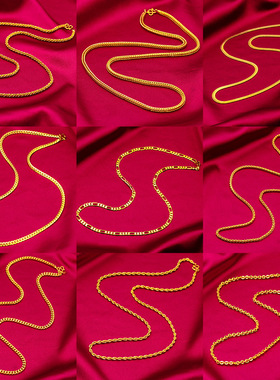 礼物礼品首饰2023新款饰品首饰宽边60厘米长项链老板麻花毛毛虫项