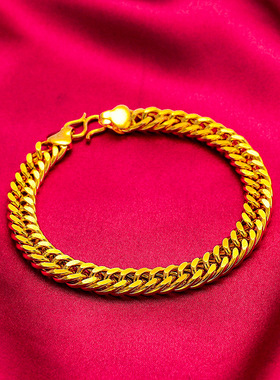 礼物礼品首饰新款双扣老板手链男女款 复古手饰品 跨