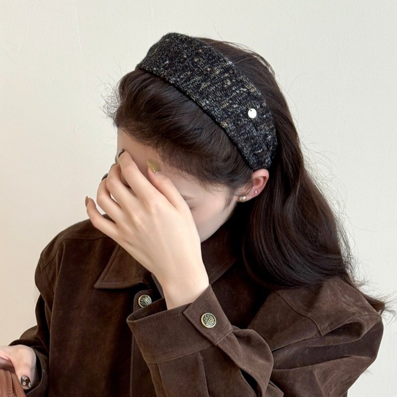 Camping Kiss慵懒金章发箍毛线宽边高颅顶美拉德色不勒头时尚叠戴,淘宝优惠券,粉丝福利购,淘宝优惠卷