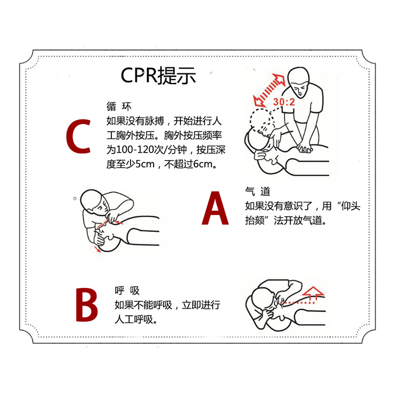 一次性CPR屏障消毒面膜人工呼吸练习面膜急救心肺复苏面罩50片/盒 - 图2