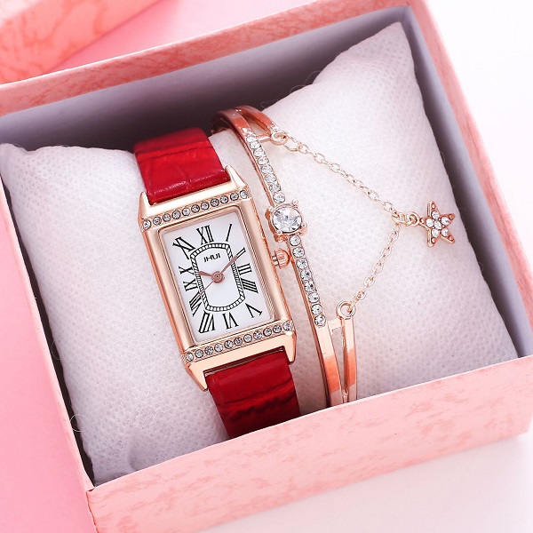 wristwatch bracelet set women girl gift watch时尚手表手链女-图1