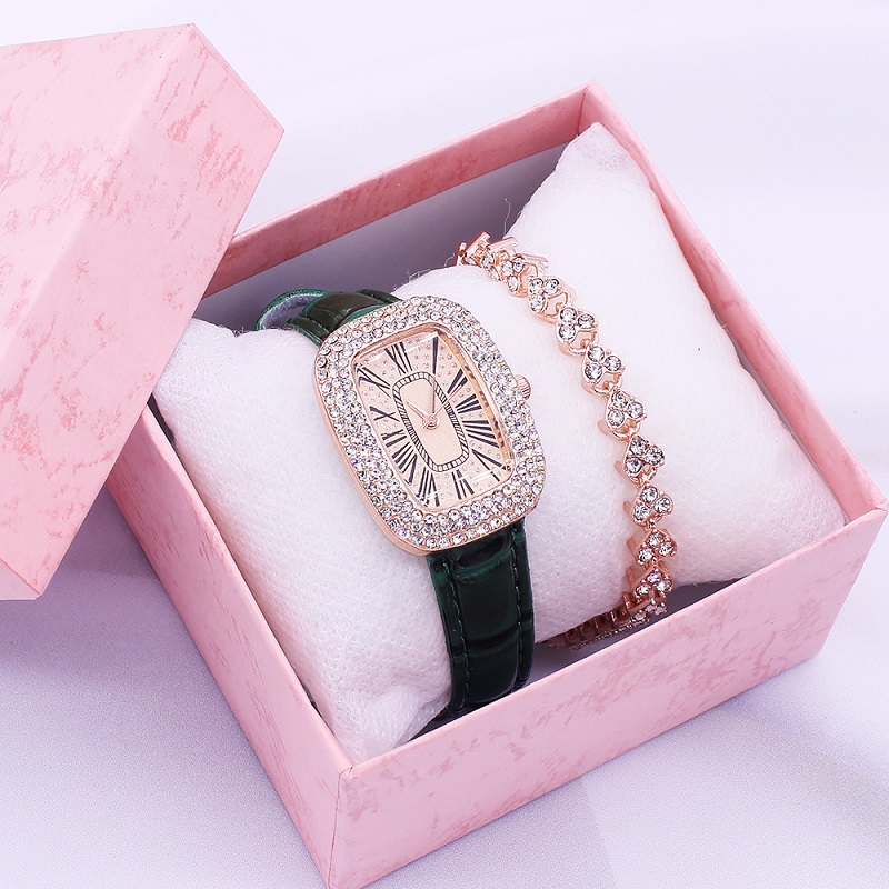 wristwatch bracelet set women girl gift watch时尚手表手链女-图0