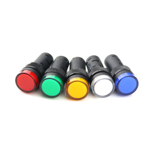 LED工作指示灯 电源信号灯AD16-16C 红黄绿蓝色16mm 12V 24V 220V - 图2