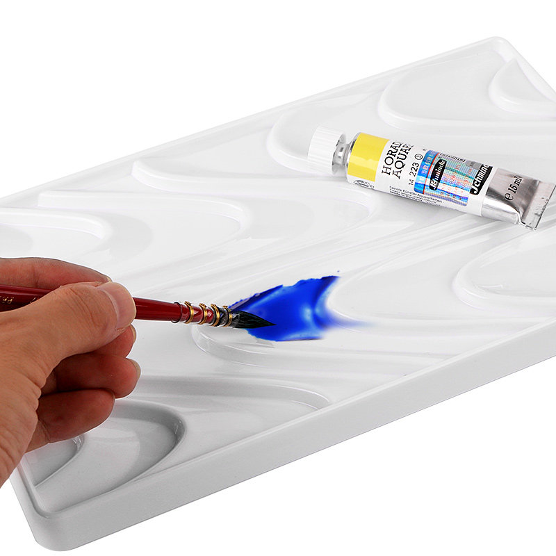 获多福ABS波浪调色盘易清洗方形水彩大面积调色不聚水珠不易染色,淘宝优惠券,粉丝福利购,淘宝优惠卷