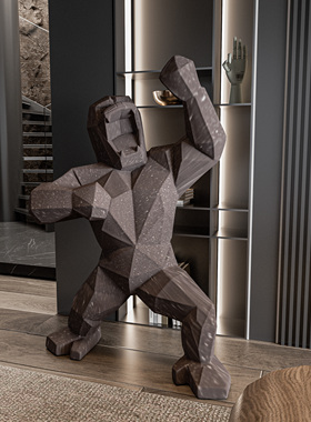 大猩猩玻璃钢动物雕塑