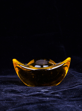 黄水晶元宝摆件大小天然水晶