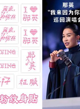 那英闪粉纹身贴演唱会应援物贴纸