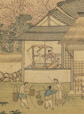 明吴彬十二月令图真迹复制品