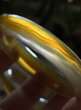 天然巴玉飘红千层丝景七彩彩虹光虹膜玛瑙手镯加厚红韵蜜糖红60口