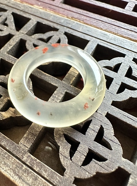 天然马料海洋玉髓高冰冰种红草花飘花刚冰透玛瑙戒圈戒指环吊坠