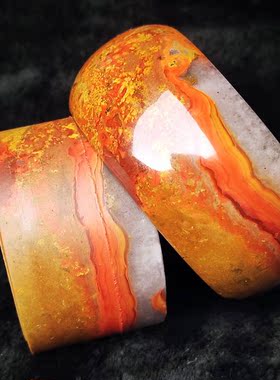 天然帝王红玛瑙手镯