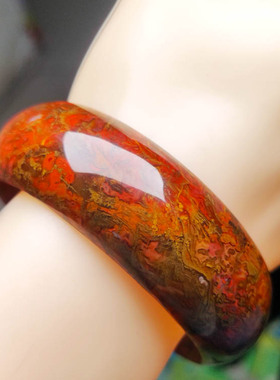 天然红玛瑙同料手镯