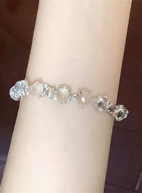 水晶透明珠手链清冷风小众设计小红书同款百搭少女夏2022年新款