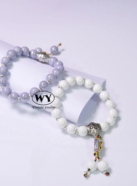 LuxeNexus香灰琉璃手串香灰瓷珠光多彩瓷雍和同款寺院景区抖