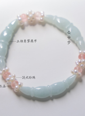 花间蕊| 立体翡翠藕节西瓜晶淡水珍珠金丝玉手工定制手镯