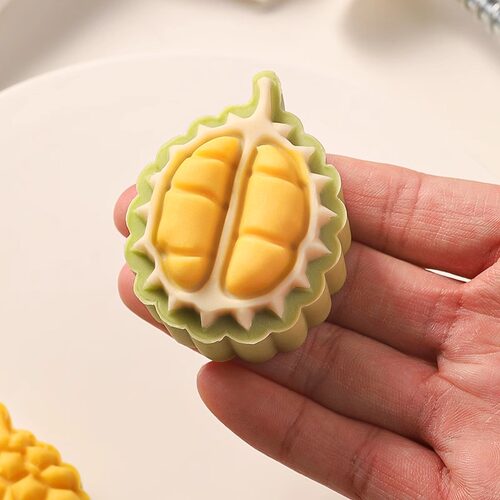 50g立体榴莲月饼模具新款手压式家用中式糕点模具食品级烘焙工具 - 图3