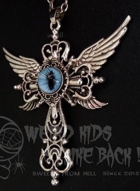 哥特恶魔亚文化十字架颈链项链