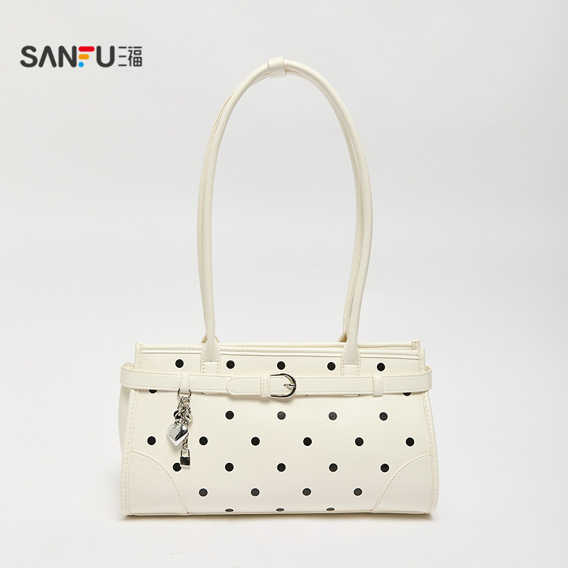 三福挎包春季撒糖计划波点法棍包波士顿腋下包时尚女包519769,淘宝优惠券,粉丝福利购,淘宝优惠卷