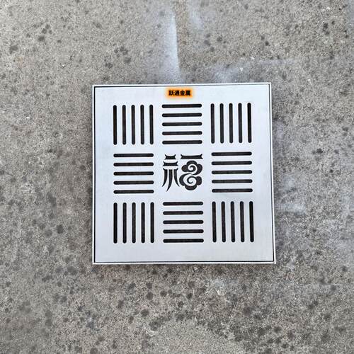 304不锈钢地漏庭院下水道地沟排水沟盖板装饰方形雨水篦子井盖 - 图1