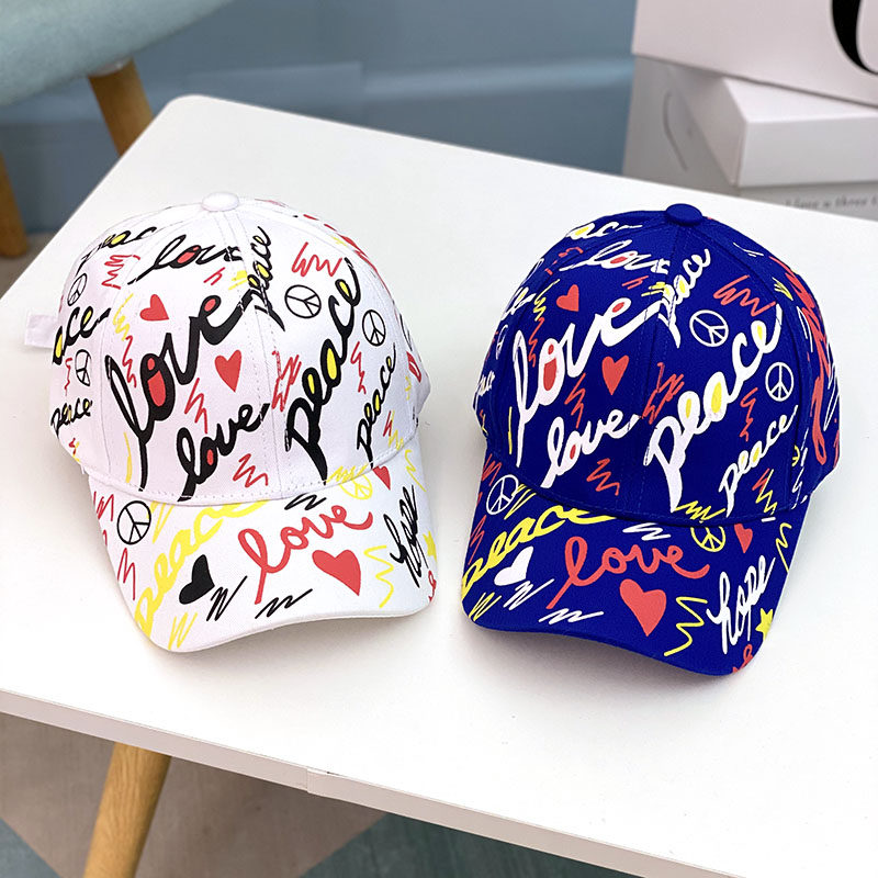 儿童帽子韩版春季时尚男童潮街涂鸦棒球帽夏天女童百搭休闲鸭舌帽,淘宝优惠券,粉丝福利购,淘宝优惠卷