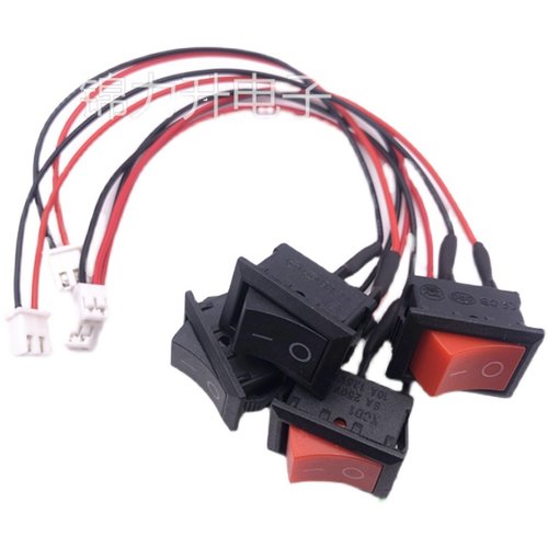 KCD1船型开关21*15MM 2脚带线 PH2.0 XH2.54端子线电源开关2脚2档 - 图3