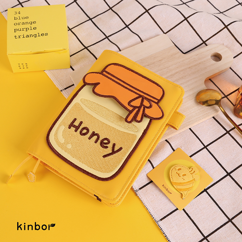 kinbor创意手帐套装honey可爱少女心日记蜂蜜记录本笔记本子手账-图2