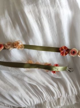 限时包邮草绿色显白超气质花项圈