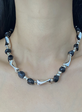 金属串珠女异型不规则项链锁骨链