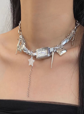 冷淡风小众Y2K朋克手表项链潮酷