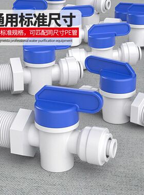 净水器塑料2分排污反冲洗球阀二分开关3分接头PE水管阀门龙头接头