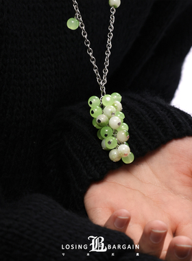 【Losing Bargain】原创阳光玫瑰葡萄春夏百搭小众装饰链项链男女